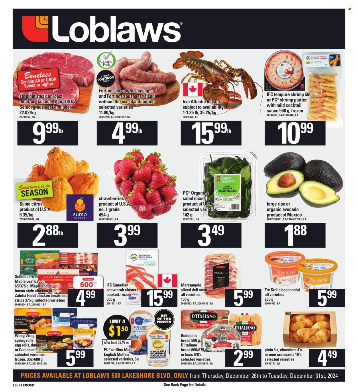 Loblaws flyer - December 26, 2024 - January 01, 2025. Page 1
