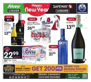 Sobeys Liquor Flyer - December 26, 2024 - January 01, 2025.