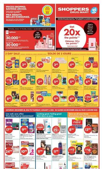 Circulaire Shoppers Drug Mart - 28 Décembre 2024 - 02 Janvier 2025.