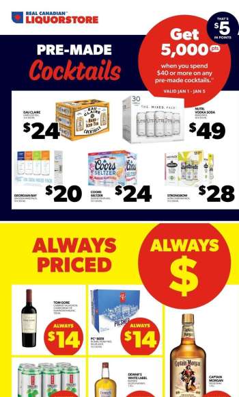 Real Canadian Liquorstore Flyer - January 01, 2025 - January 05, 2025.