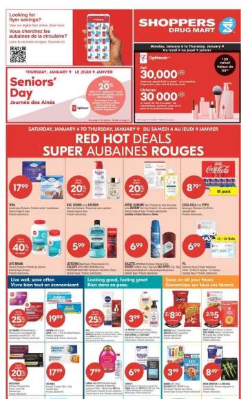 Circulaire Shoppers Drug Mart - 04 Janvier 2025 - 09 Janvier 2025.