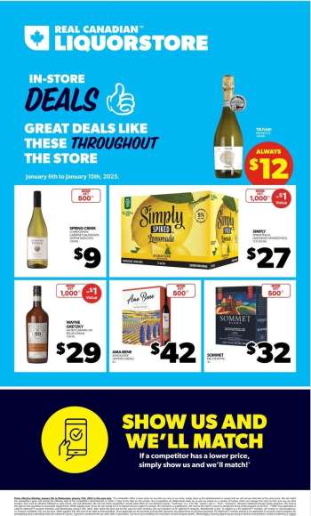 Real Canadian Liquorstore Flyer - January 06, 2025 - January 15, 2025.