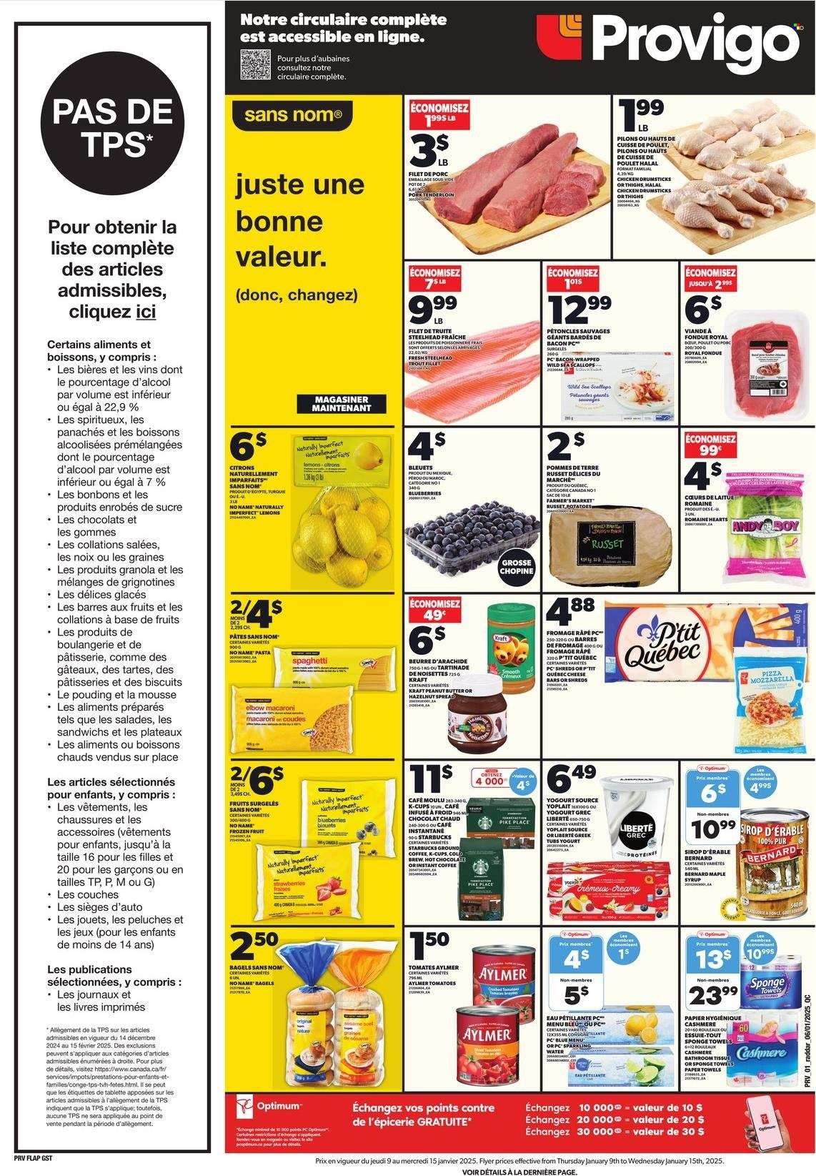 Circulaire Provigo - 09 Janvier 2025 - 15 Janvier 2025. Page 1