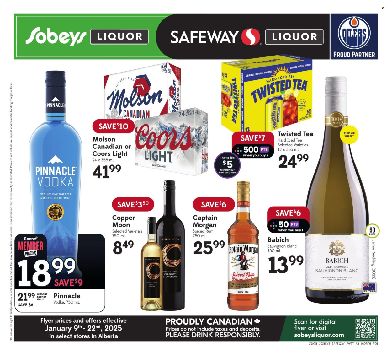 Sobeys Liquor flyer - January 09, 2025 - January 22, 2025. Page 1