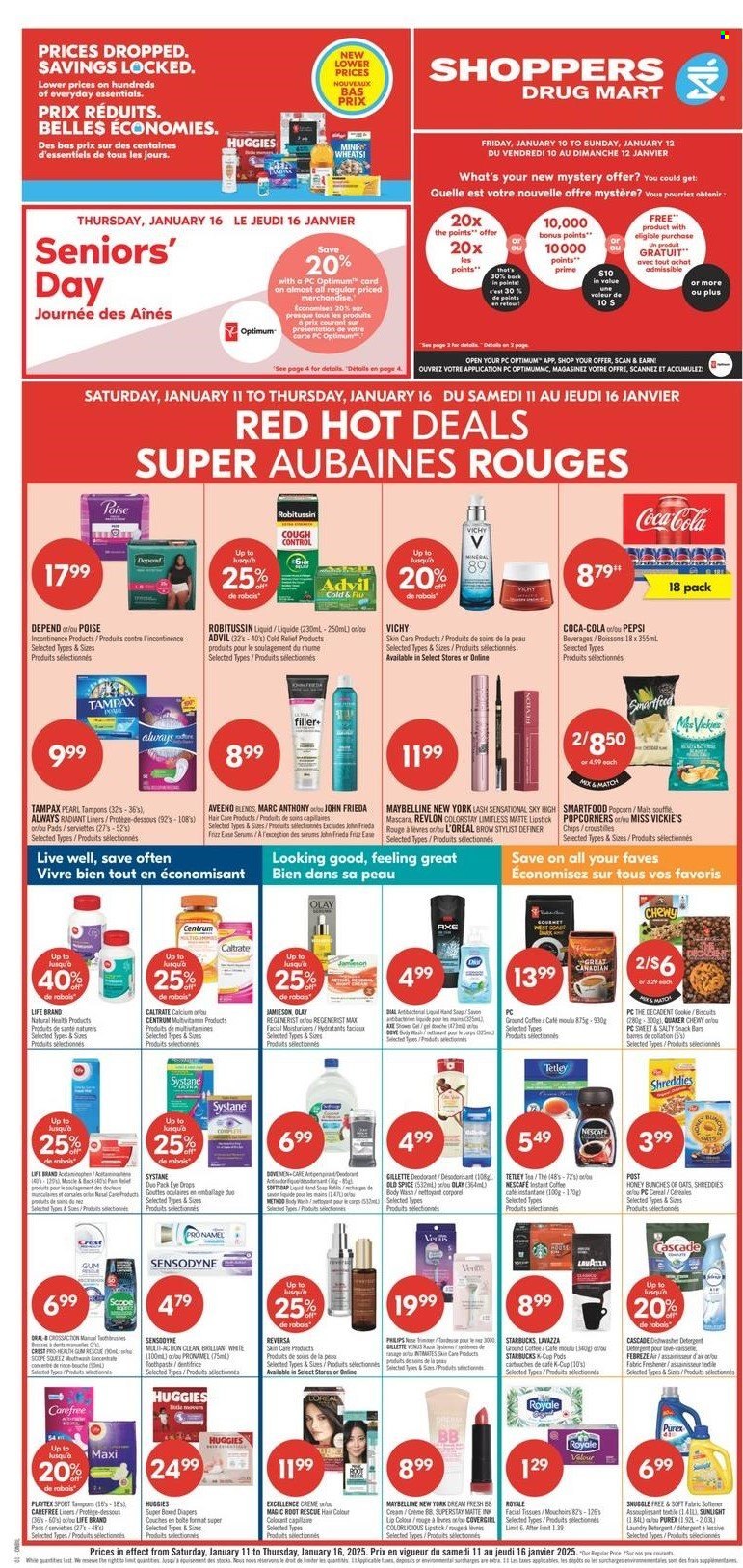 Shoppers Drug Mart flyer - January 11, 2025 - January 16, 2025. Page 1