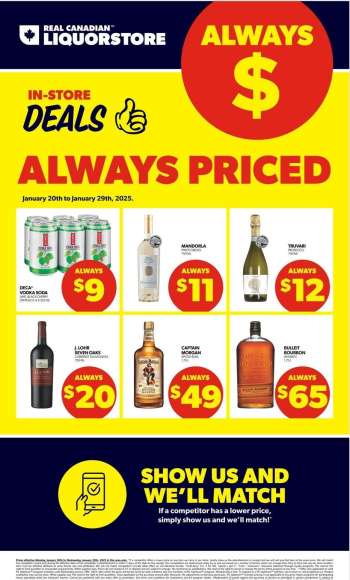 Circulaire Real Canadian Liquorstore - 20 Janvier 2025 - 29 Janvier 2025.