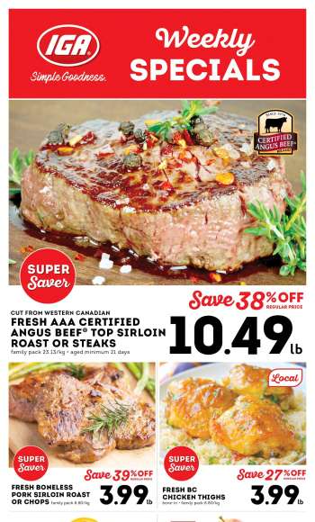 IGA Simple Goodness Flyer - January 24, 2025 - January 30, 2025.