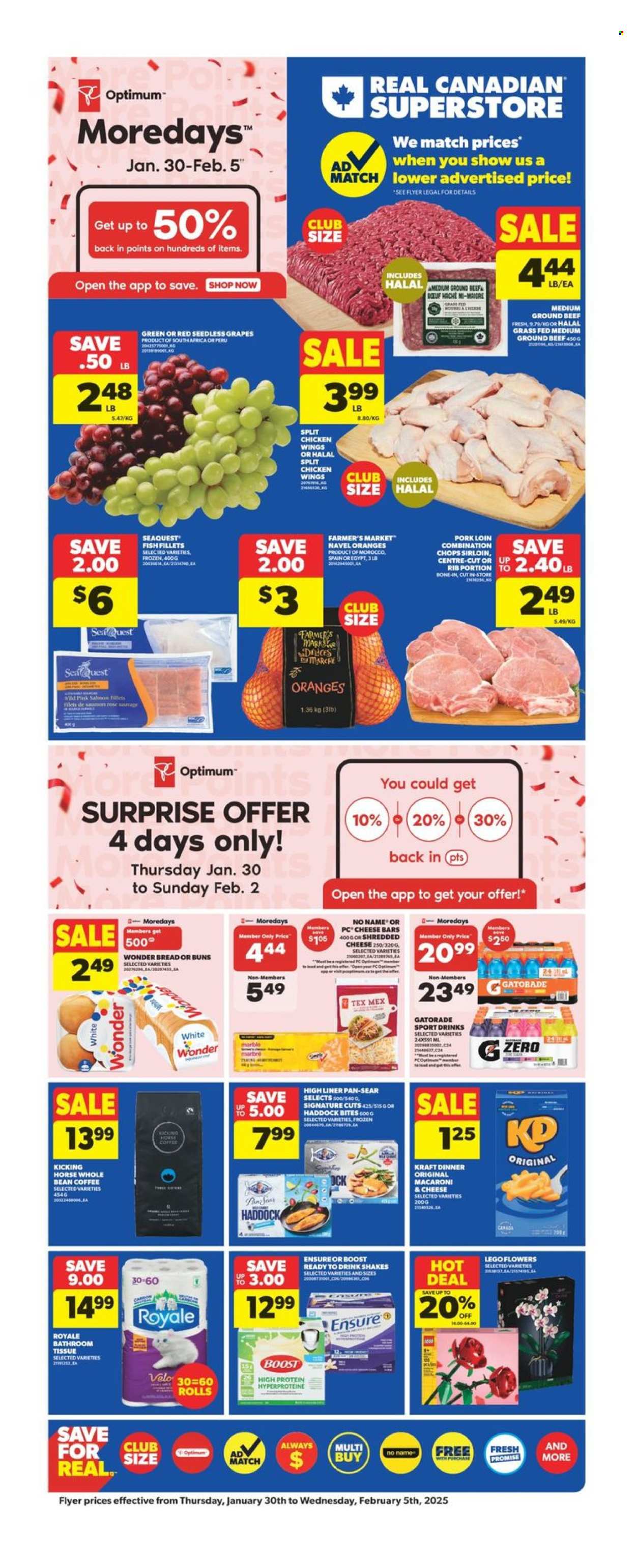 Real Canadian Superstore flyer - January 30, 2025 - February 05, 2025. Page 1