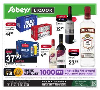 Circulaire Sobeys Liquor - 06 Février 2025 - 12 Février 2025.