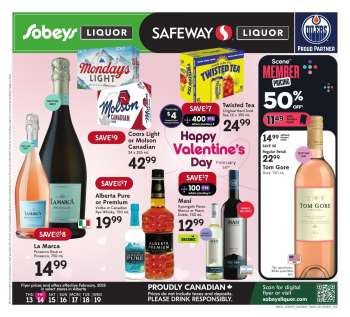 Sobeys Liquor Flyer - February 13, 2025 - February 19, 2025.