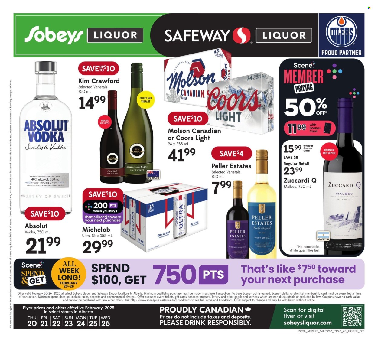Sobeys Liquor flyer - February 20, 2025 - February 26, 2025. Page 1