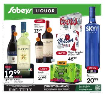 Circulaire Sobeys Liquor - 27 Février 2025 - 05 Mars 2025.