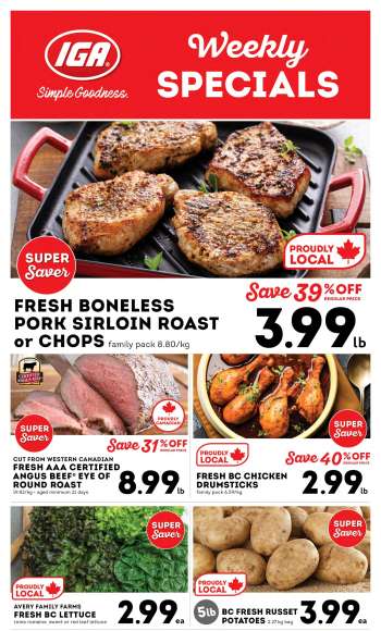 IGA Simple Goodness Flyer - February 28, 2025 - March 06, 2025.