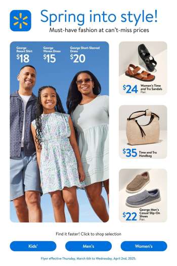 Circulaire Walmart - 06 Mars 2025 - 02 Avril 2025.