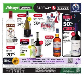 Circulaire Sobeys Liquor - 06 Mars 2025 - 12 Mars 2025.