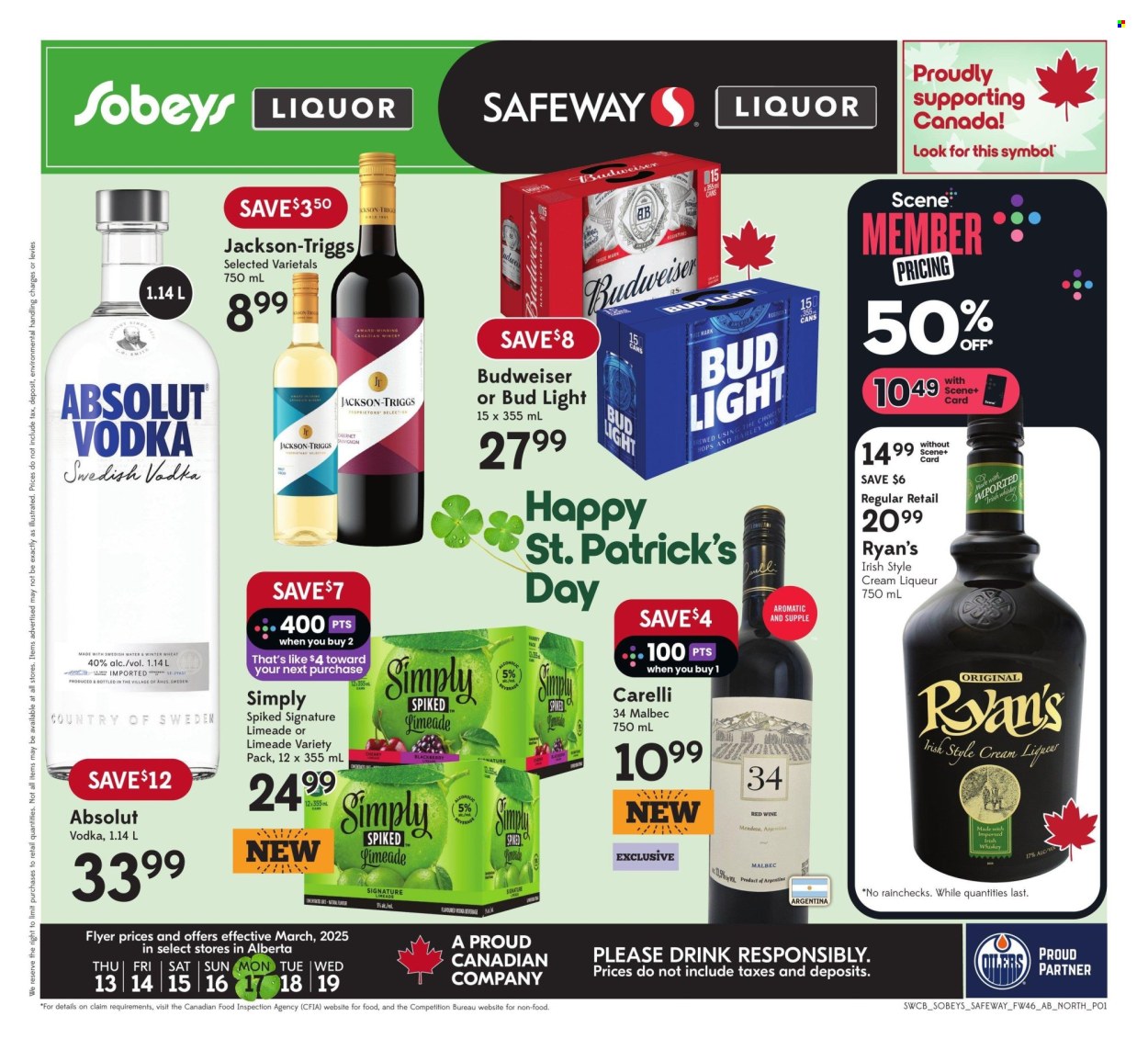 Sobeys Liquor flyer - March 13, 2025 - March 19, 2025. Page 1
