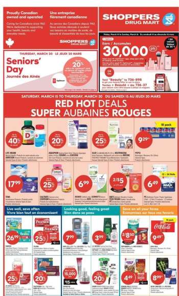 Circulaire Shoppers Drug Mart - 15 Mars 2025 - 20 Mars 2025.