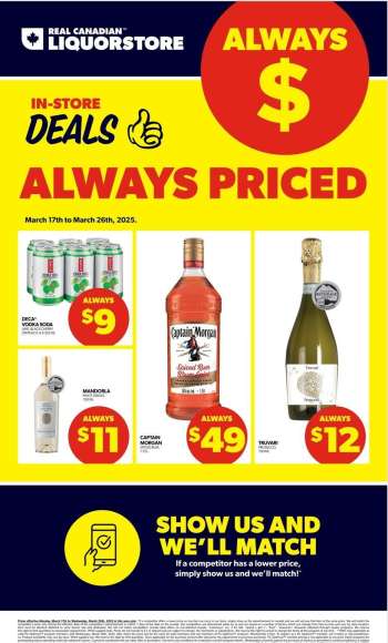 Circulaire Real Canadian Liquorstore - 17 Mars 2025 - 26 Mars 2025.