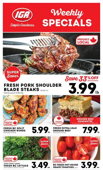 IGA Simple Goodness Flyer - March 14, 2025 - March 20, 2025.