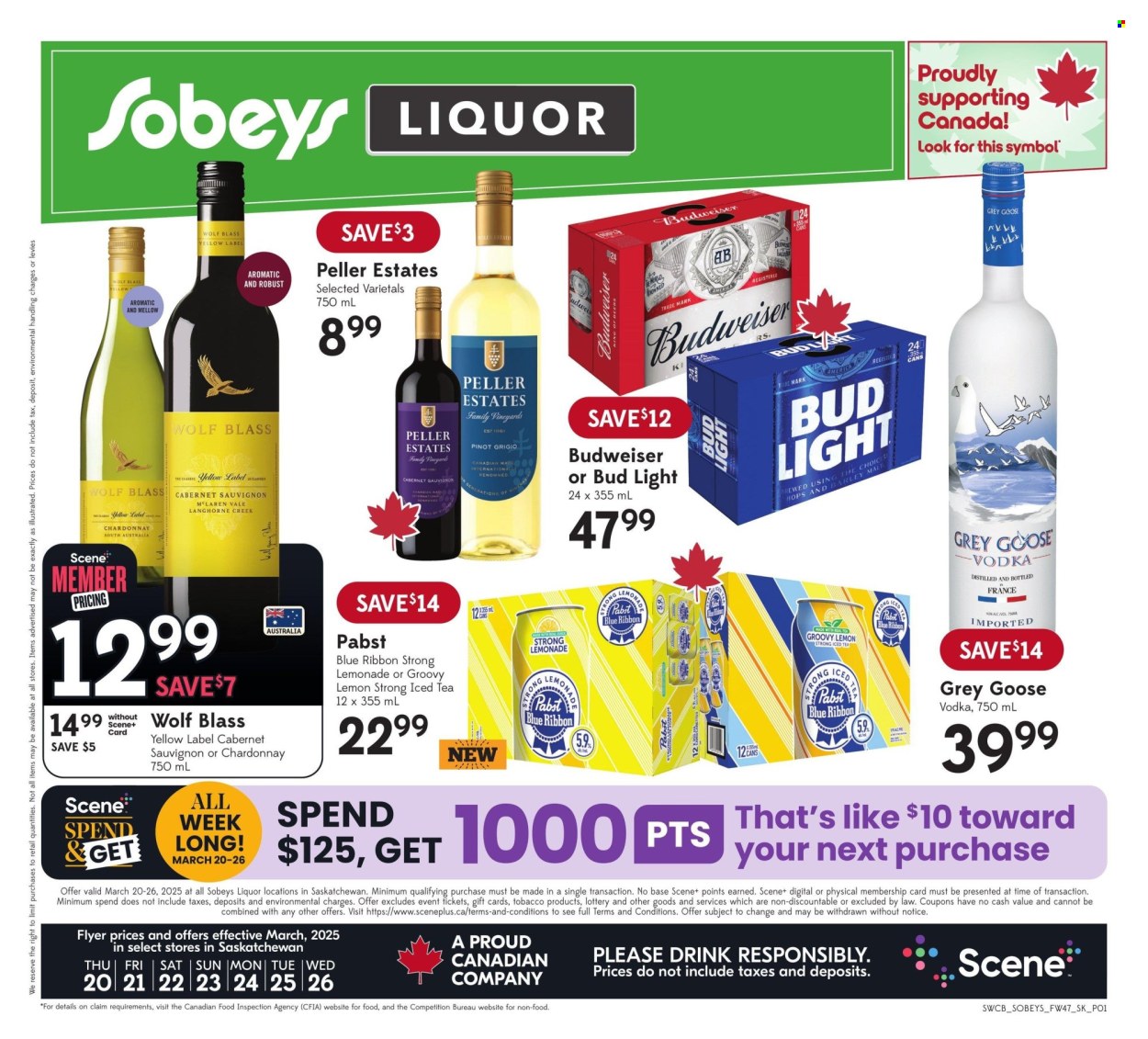 Sobeys Liquor flyer - March 20, 2025 - March 26, 2025. Page 1