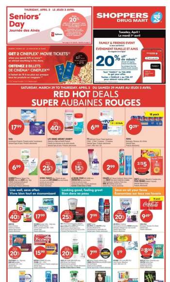 Circulaire Shoppers Drug Mart - 29 Mars 2025 - 03 Avril 2025.