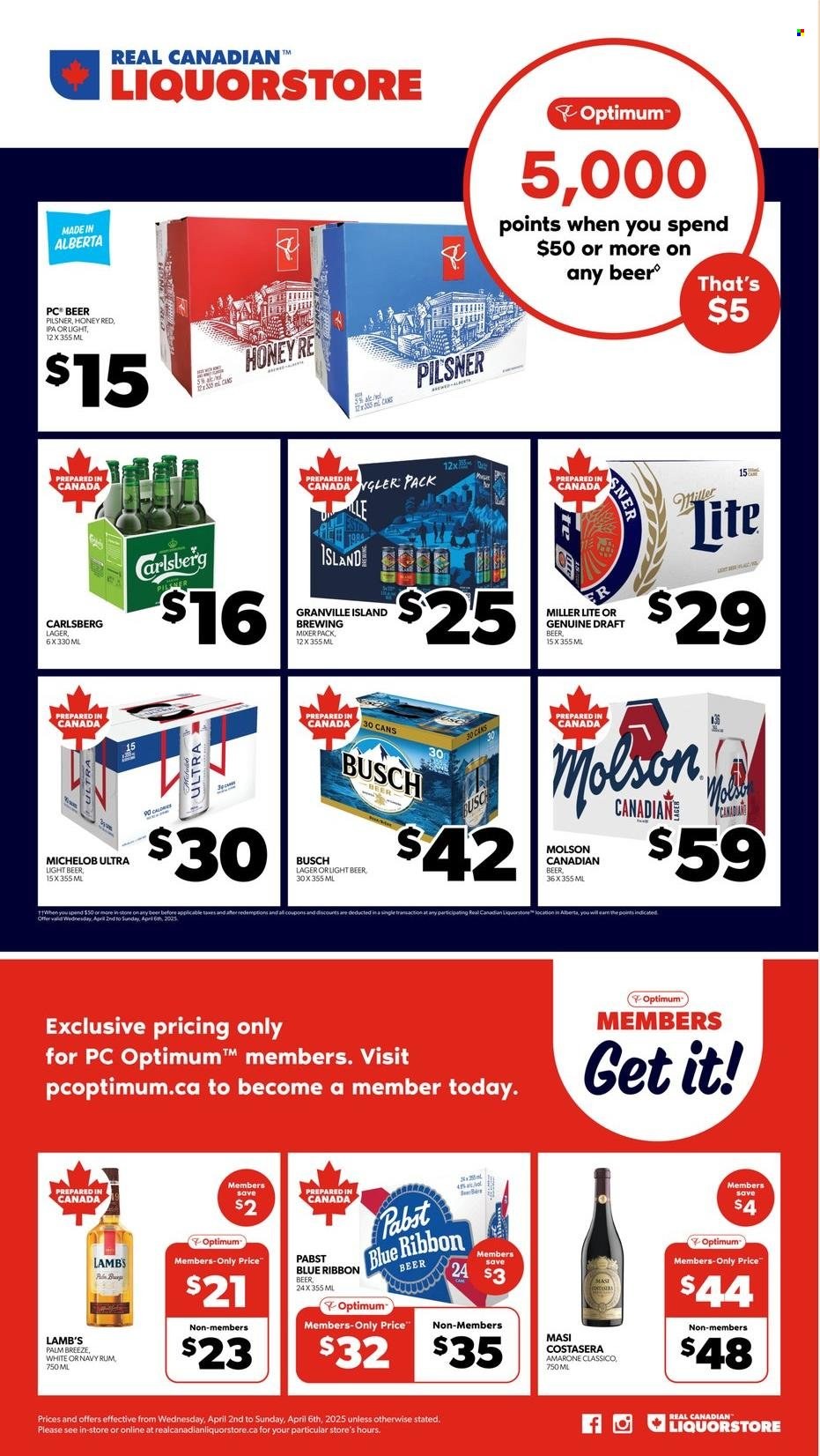Real Canadian Liquorstore flyer - April 02, 2025 - April 06, 2025. Page 1
