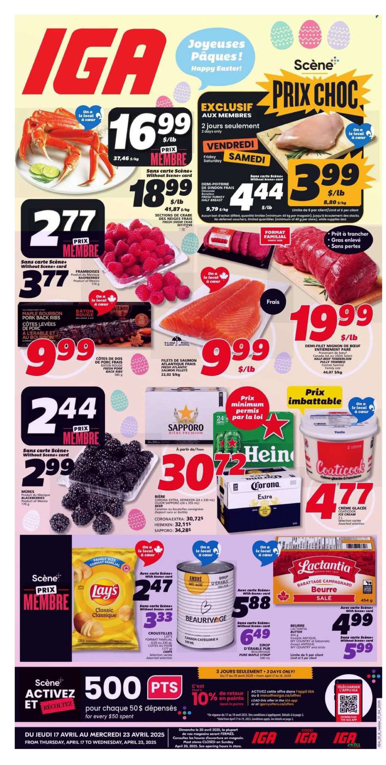 IGA flyer - April 17, 2025 - April 23, 2025. Page 1