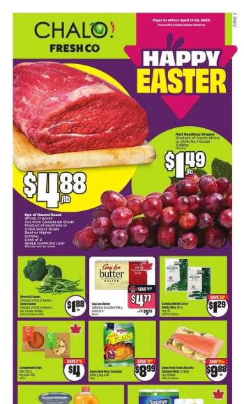 Chalo! FreshCo. Flyer - April 17, 2025 - April 23, 2025.