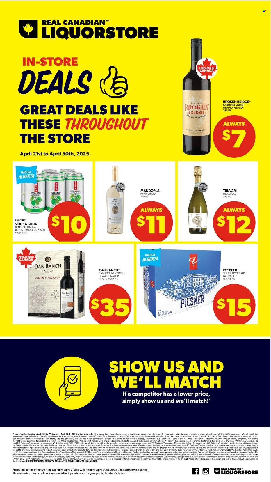 Real Canadian Liquorstore flyer. Page 1