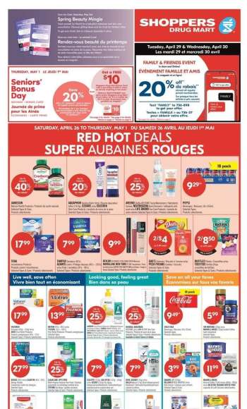 Shoppers Drug Mart Flyer - April 26, 2025 - May 01, 2025.