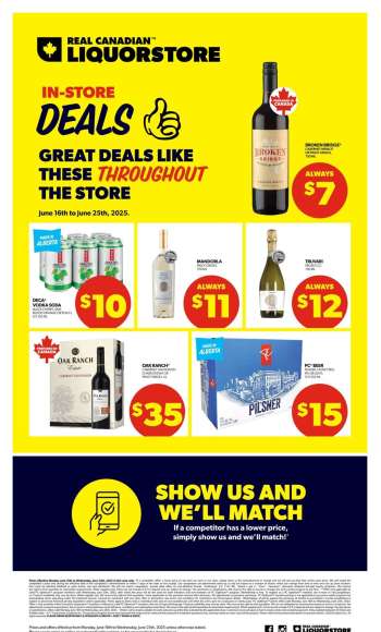 Circulaire Real Canadian Liquorstore - 16 Juin 2025 - 25 Juin 2025.