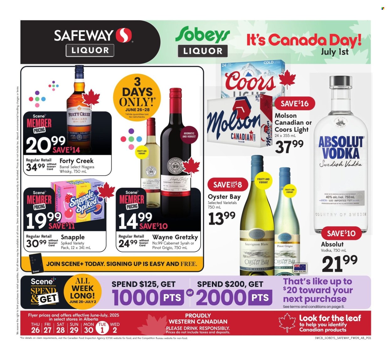 Sobeys Liquor flyer - June 26, 2025 - July 02, 2025. Page 1