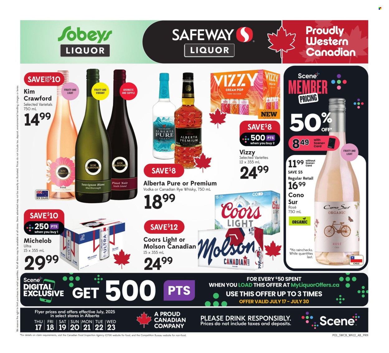 Sobeys Liquor flyer - July 17, 2025 - July 23, 2025. Page 1