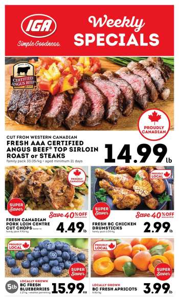 IGA Simple Goodness Flyer - July 18, 2025 - July 24, 2025.