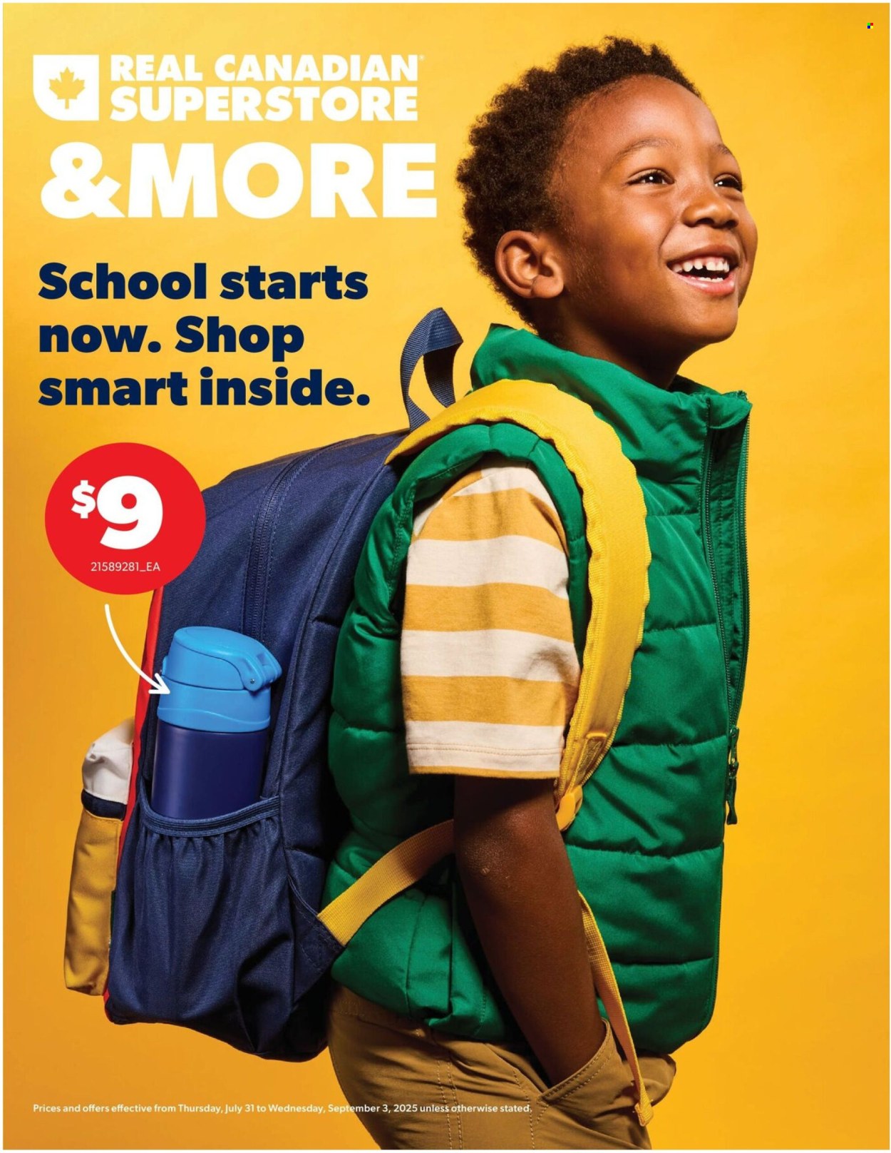 Real Canadian Superstore flyer - July 31, 2025 - September 03, 2025. Page 1