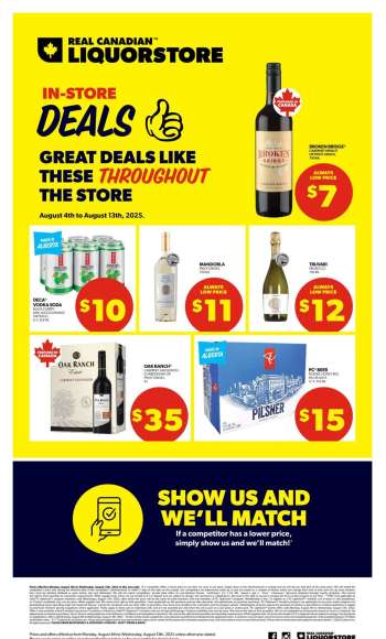 Circulaire Real Canadian Liquorstore - 04 Août 2025 - 13 Août 2025.