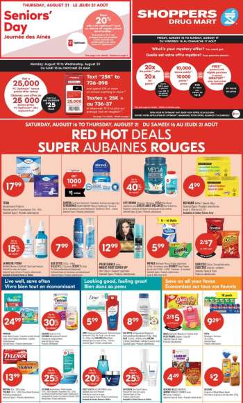 Circulaire Shoppers Drug Mart - 16 Août 2025 - 21 Août 2025.
