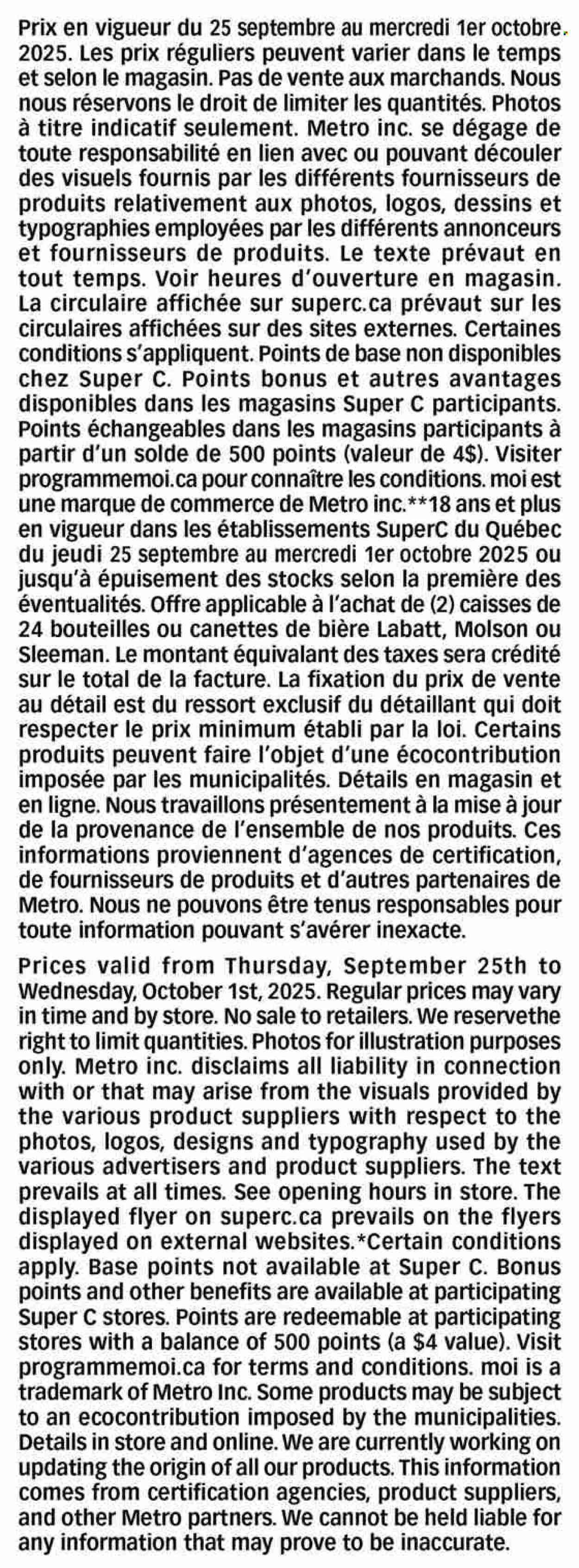 Super C flyer - September 25, 2025 - October 01, 2025. Page 16