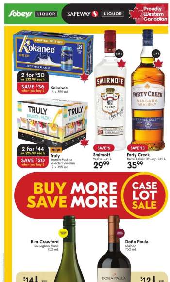 Circulaire Sobeys Liquor - 25 Septembre 2025 - 01 Octobre 2025.