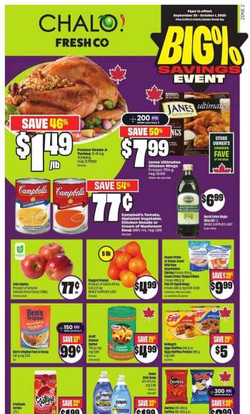 Chalo! FreshCo. Flyer - September 25, 2025 - October 01, 2025.