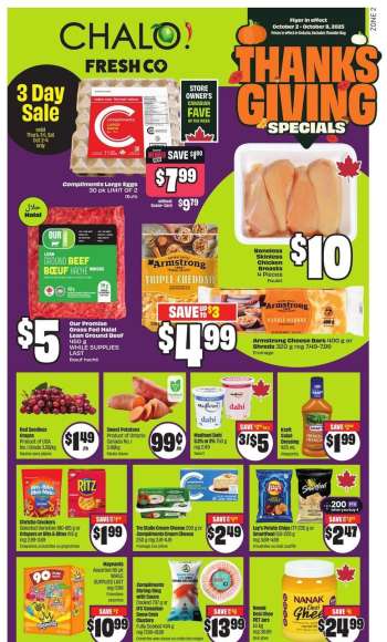 Chalo! FreshCo. Flyer - October 02, 2025 - October 08, 2025.