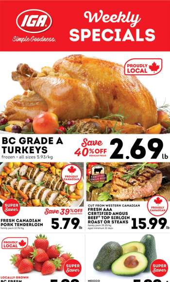 IGA Simple Goodness Flyer - October 03, 2025 - October 09, 2025.