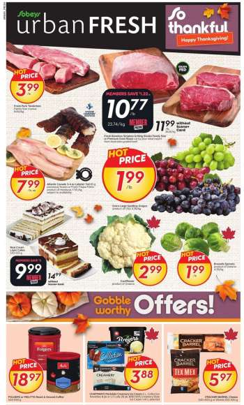 Circulaire Sobeys Urban Fresh - 09 Octobre 2025 - 15 Octobre 2025.