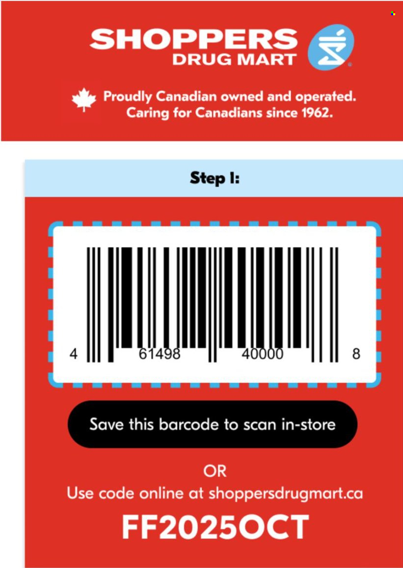 Shoppers Drug Mart flyer - October 14, 2025 - October 15, 2025. Page 1