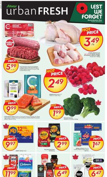 Circulaire Sobeys Urban Fresh - 06 Novembre 2025 - 12 Novembre 2025.