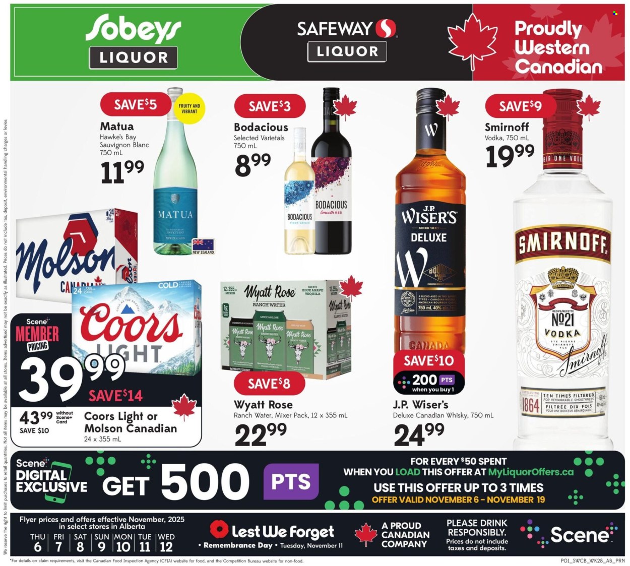 Sobeys Liquor flyer - November 06, 2025 - November 12, 2025. Page 1
