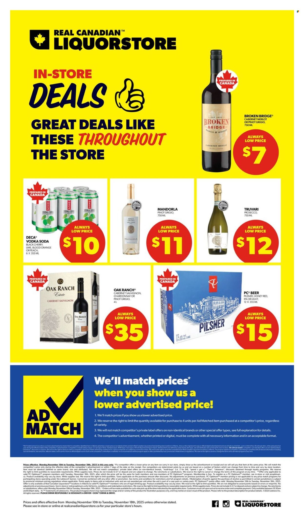 Real Canadian Liquorstore flyer - November 10, 2025 - November 18, 2025. Page 1