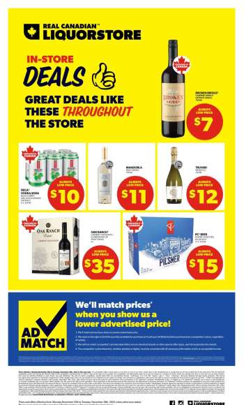 Circulaire Real Canadian Liquorstore - 10 Novembre 2025 - 18 Novembre 2025.