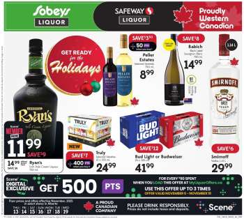 Circulaire Sobeys Liquor - 13 Novembre 2025 - 19 Novembre 2025.