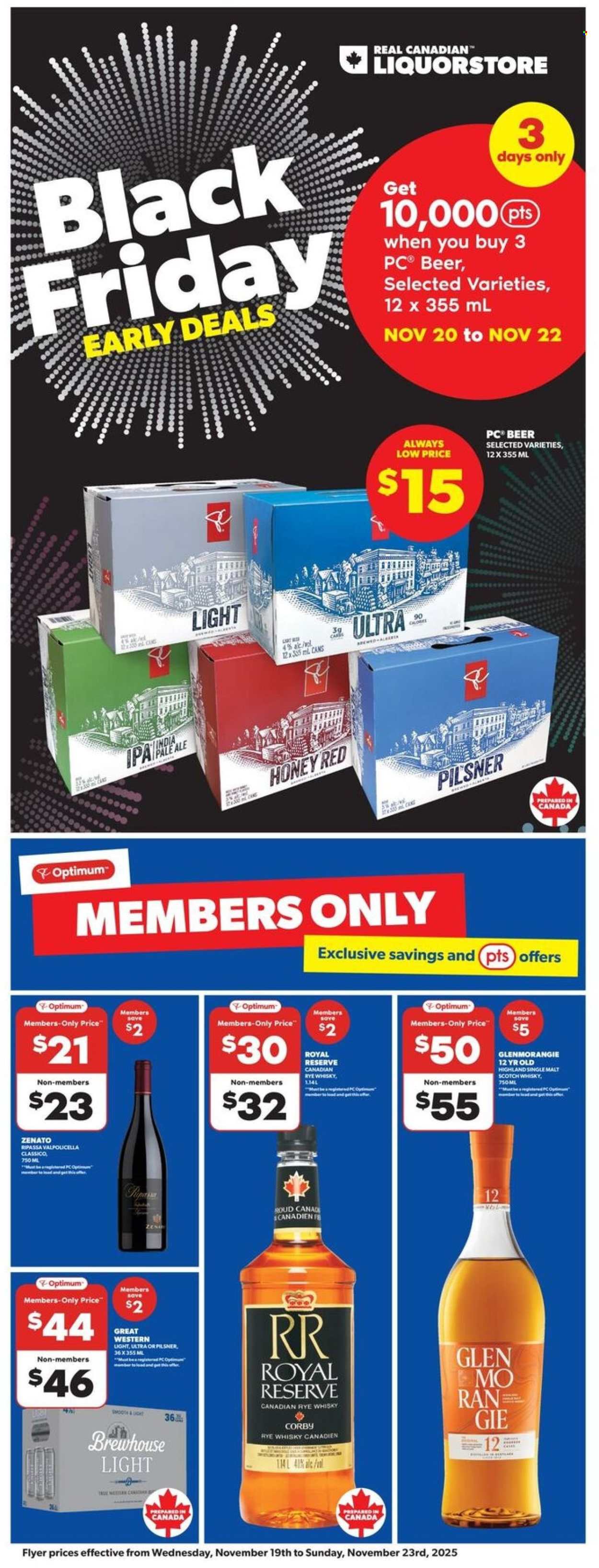 Real Canadian Liquorstore flyer - November 19, 2025 - November 23, 2025. Page 1